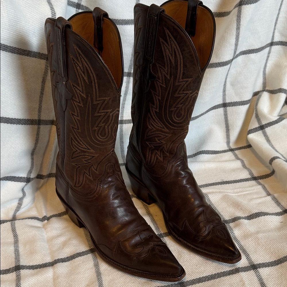 Lucchese Classics Men’s Leather Cowboy Boots in Rich Brown 8 - Picture 15 of 15